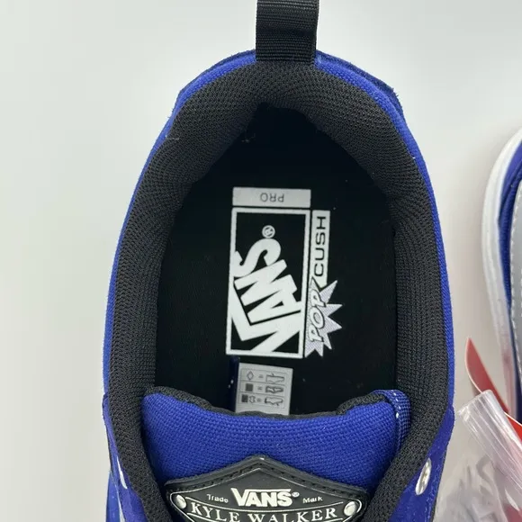 Vans Blue and White Sneakers with Streamlined Design