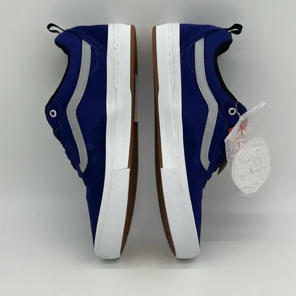 Vans Blue and White Sneakers with Streamlined Design