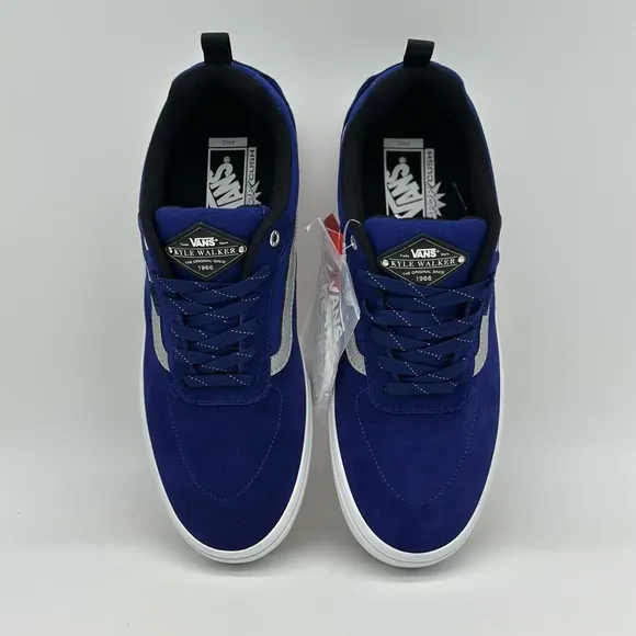 Vans Blue and White Sneakers with Streamlined Design