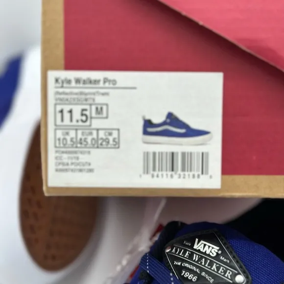 Vans Blue and White Sneakers with Streamlined Design