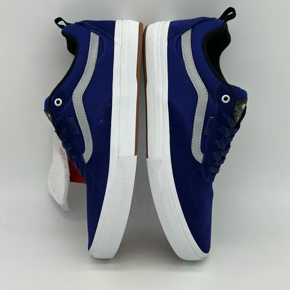 Vans Blue and White Sneakers with Streamlined Design