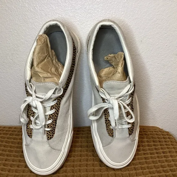 Vans Classic Bold NI Tiny Cheetah Turtledove US Men’s Sz 9.5 Beige Skate‎ Shoes