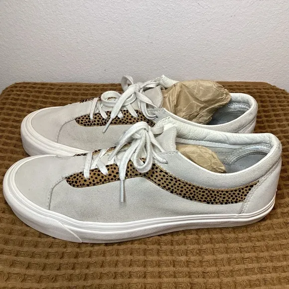Vans Classic Bold NI Tiny Cheetah Turtledove US Men’s Sz 9.5 Beige Skate‎ Shoes