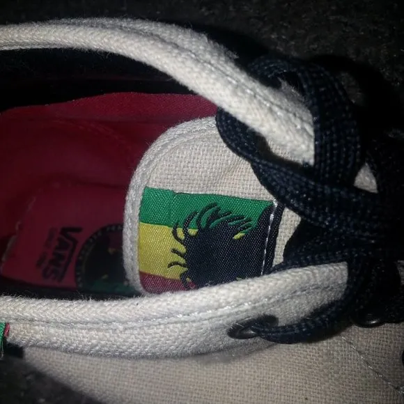 VANS CLASSIC-Montreal Reggae Festival SAMPLE HEMP Shoes-RARE-Sz-8-NEAR MINT