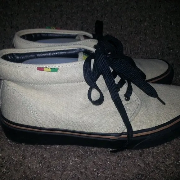 VANS CLASSIC-Montreal Reggae Festival SAMPLE HEMP Shoes-RARE-Sz-8-NEAR MINT