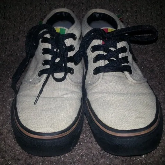 VANS CLASSIC-Montreal Reggae Festival SAMPLE HEMP Shoes-RARE-Sz-8-NEAR MINT