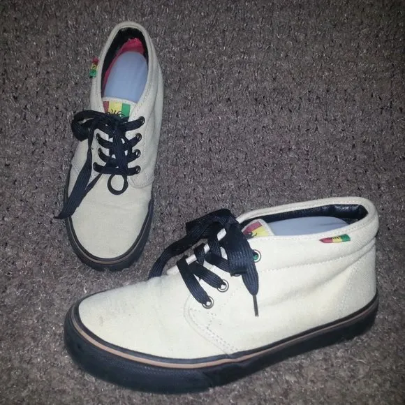 VANS CLASSIC-Montreal Reggae Festival SAMPLE HEMP Shoes-RARE-Sz-8-NEAR MINT