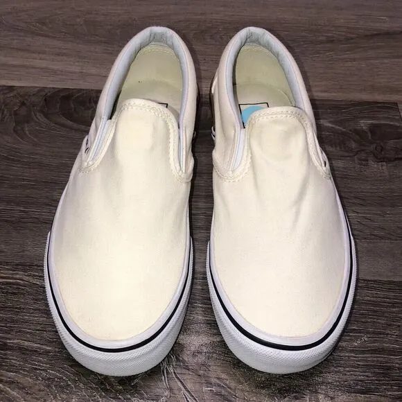 Vans Classic‎ Slip On (Gum Block) Classic White Gum Men's 6 W 7.5 38 Shoes NEW