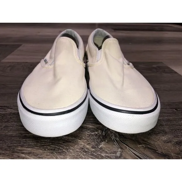 Vans Classic‎ Slip On (Gum Block) Classic White Gum Men's 6 W 7.5 38 Shoes NEW