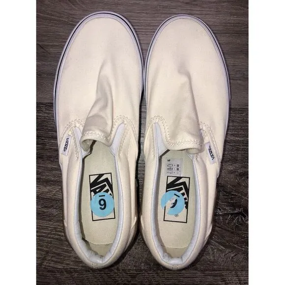 Vans Classic‎ Slip On (Gum Block) Classic White Gum Men's 6 W 7.5 38 Shoes NEW