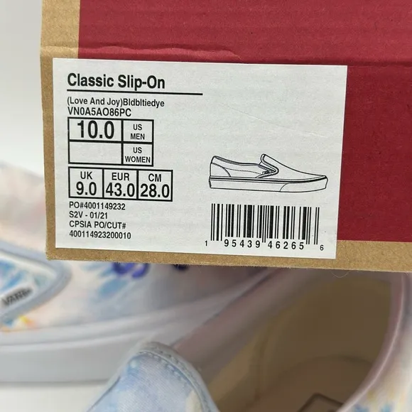 Vans Classic Slip-On Pastel Tie-Dye Shoes