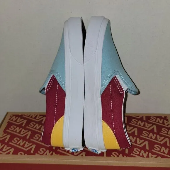 Vans Classic Slip On Retro Rainbow Multi / True White Sneaker Shoes Size 13