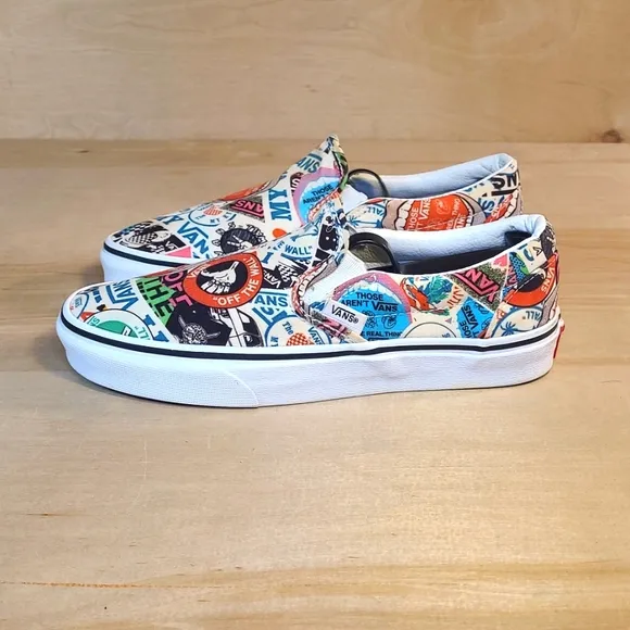 Vans Classic Slip On Sticker Mash Up Multicolor Slip-On Sneakers