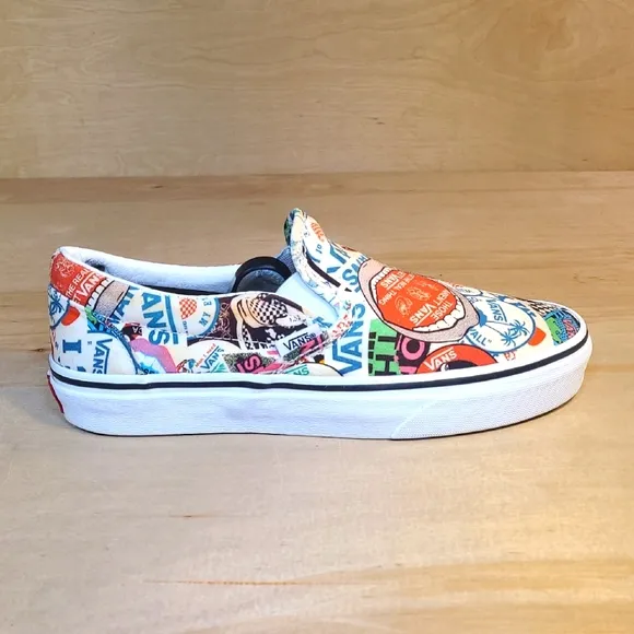 Vans Classic Slip On Sticker Mash Up Multicolor Slip-On Sneakers