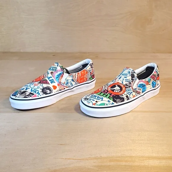 Vans Classic Slip On Sticker Mash Up Multicolor Slip-On Sneakers