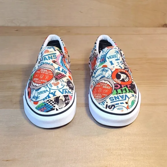 Vans Classic Slip On Sticker Mash Up Multicolor Slip-On Sneakers