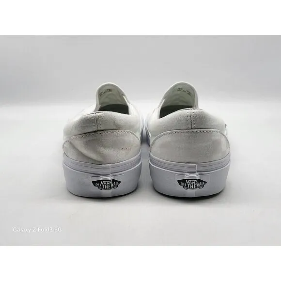 Vans Classic Slip On VN000EYEX1 Wom Shoes Sneakers White Skate Size 8.5