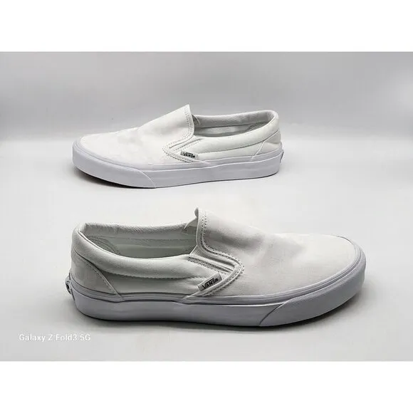 Vans Classic Slip On VN000EYEX1 Wom Shoes Sneakers White Skate Size 8.5