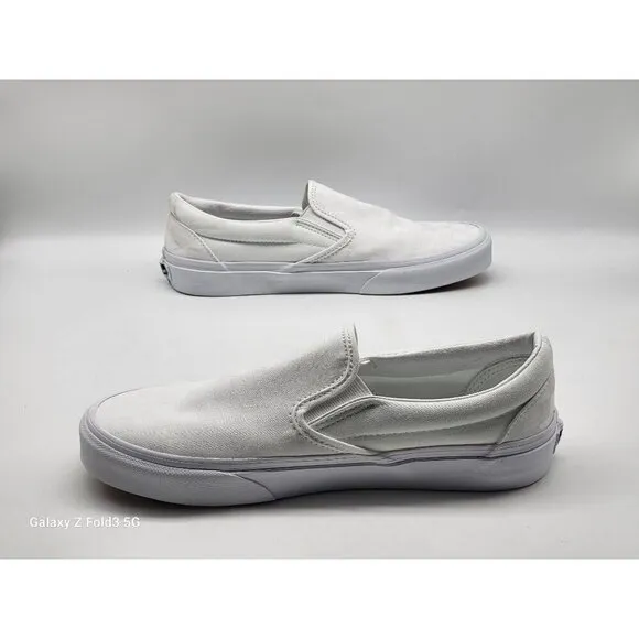 Vans Classic Slip On VN000EYEX1 Wom Shoes Sneakers White Skate Size 8.5