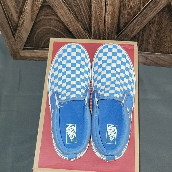 Vans Classic Slip On Checkerboard Shoes Size 5.5 Youth / Women 7
