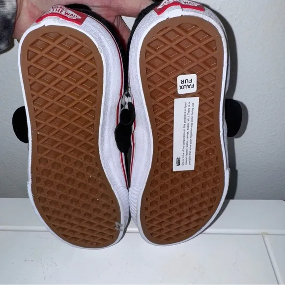 Vans dog slip-on v infant toddlers shoes black white Dalmatian Size 1 NEW