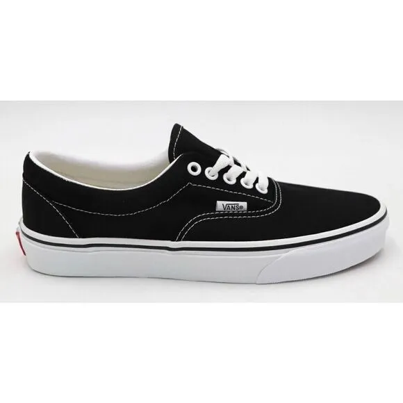 Vans Era Mens Black Shoes Size 10 Classic Skateboard Sneakers