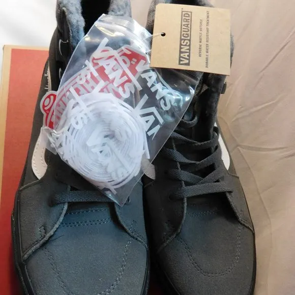 VANS Filmore Hi Sherpa Suede Pewter/Black Sneakers Youth Size 7 NEW