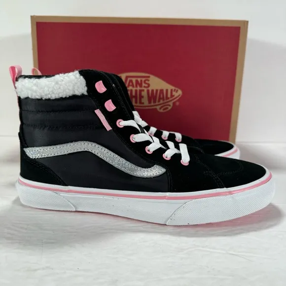 Vans Filmore Hi VansGuard Black White Pink Sneakers Women Size 7.5