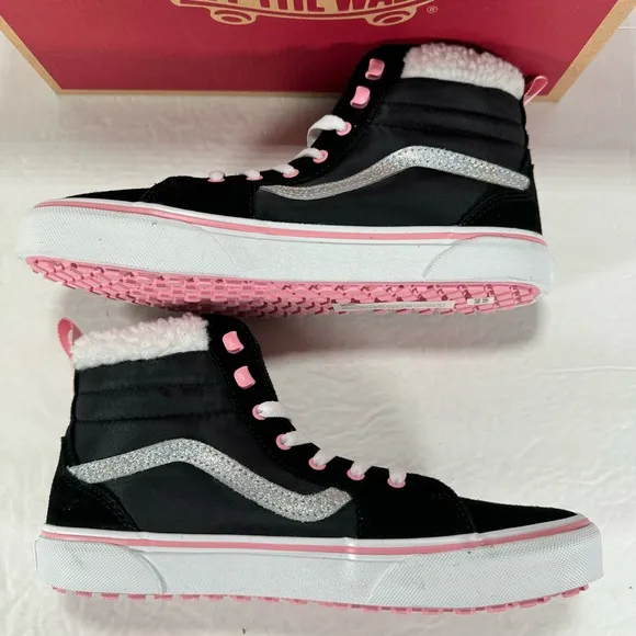 Vans Filmore Hi VansGuard Black White Pink Sneakers Women Size 7.5