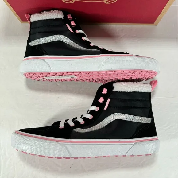 Vans Filmore Hi VansGuard Black White Pink Sneakers Women Size 7.5