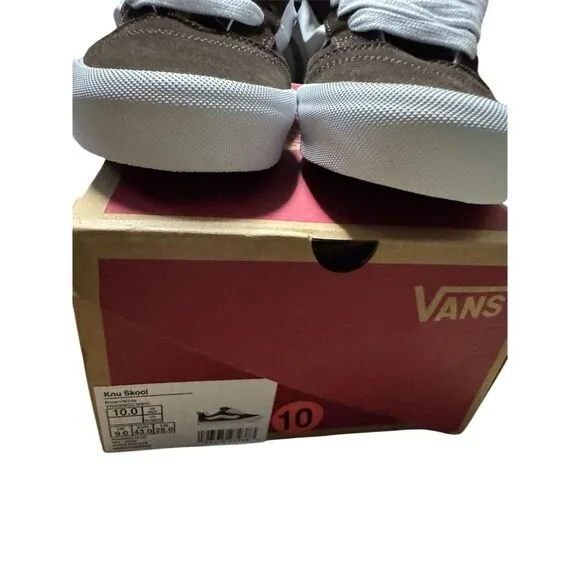 Vans Knu Skool Men's Sneakers Brown White Size 10 Athletic Shoes