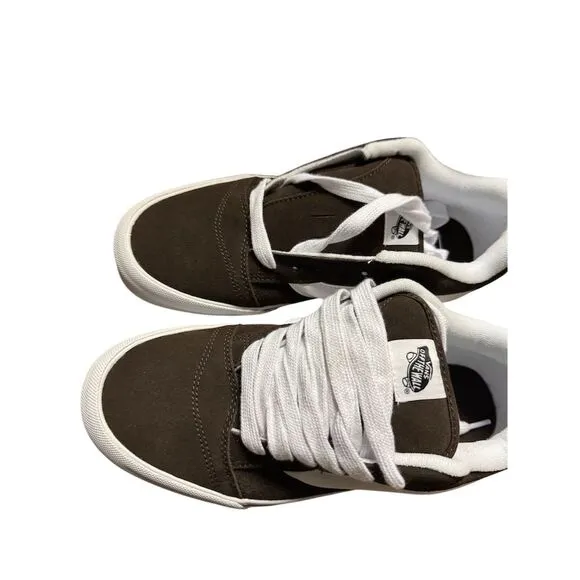Vans Knu Skool Men's Sneakers Brown White Size 10 Athletic Shoes