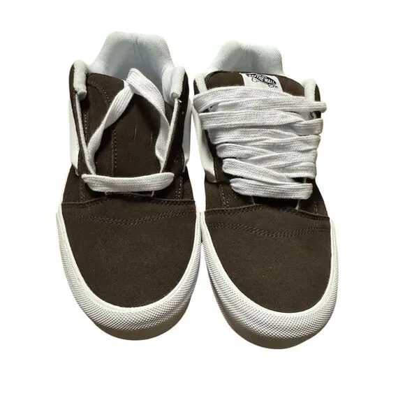Vans Knu Skool Men's Sneakers Brown White Size 10 Athletic Shoes