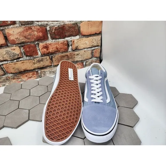 Vans Men Sz 13 Old Skool Knu Sneakers COLOR THEORY Dusty Blue Unc Baby Powder