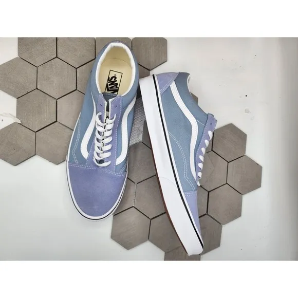 Vans Men Sz 13 Old Skool Knu Sneakers COLOR THEORY Dusty Blue Unc Baby Powder