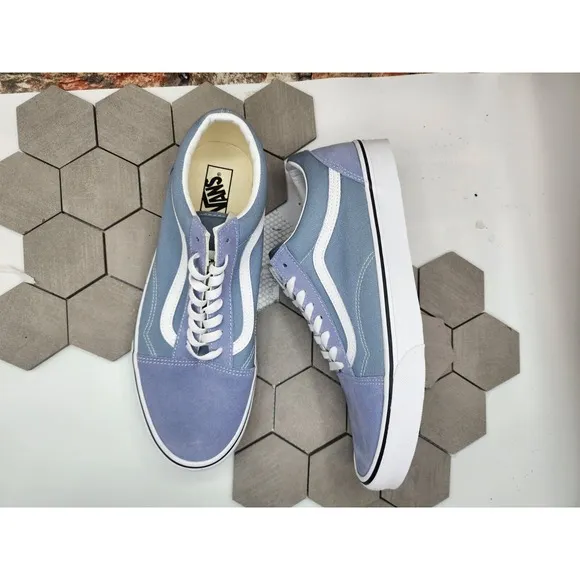 Vans Men Sz 13 Old Skool Knu Sneakers COLOR THEORY Dusty Blue Unc Baby Powder
