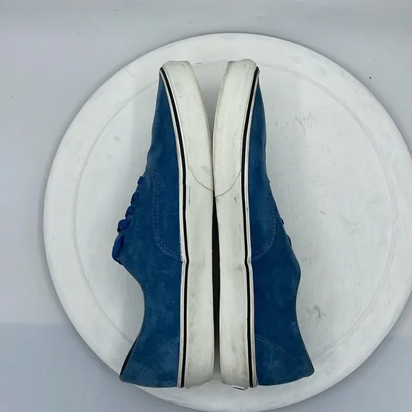 Vans Mens 8 Pro Blues Blue Ashes White  Suede Sneakers