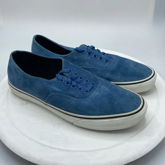 Vans Mens 8 Pro Blues Blue Ashes White  Suede Sneakers