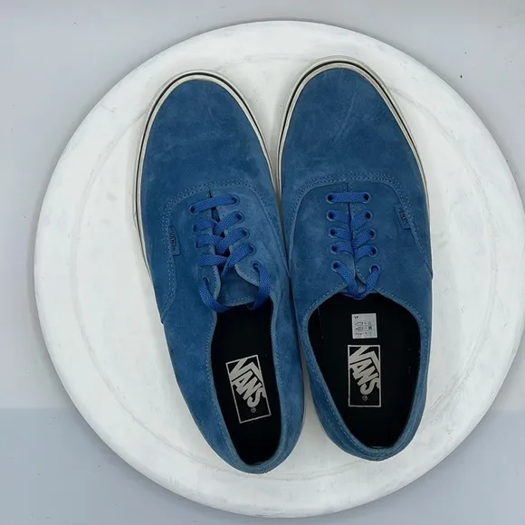 Vans Mens 8 Pro Blues Blue Ashes White  Suede Sneakers