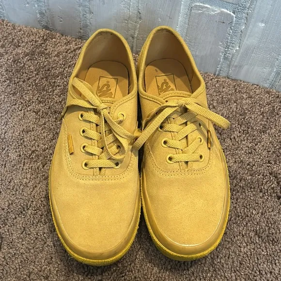 Vans Mens Authentic Reissue 44 LX Dip Dye Lemon Chrome platform sneakers