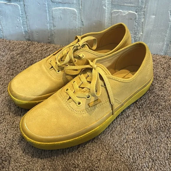 Vans Mens Authentic Reissue 44 LX Dip Dye Lemon Chrome platform sneakers