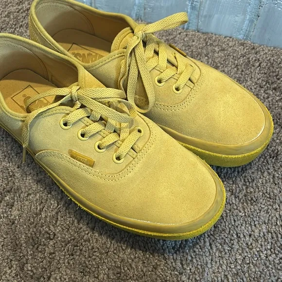 Vans Mens Authentic Reissue 44 LX Dip Dye Lemon Chrome platform sneakers