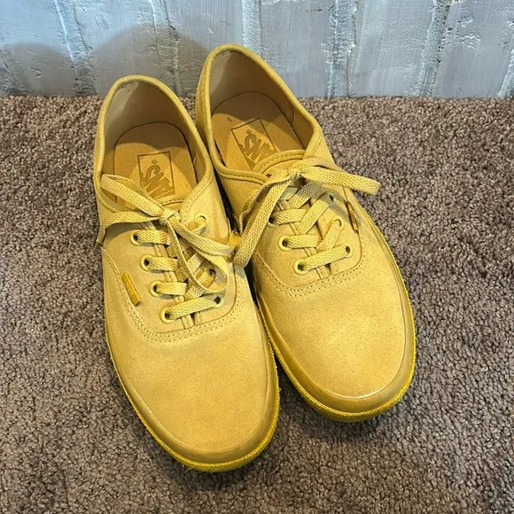 Vans Mens Authentic Reissue 44 LX Dip Dye Lemon Chrome platform sneakers