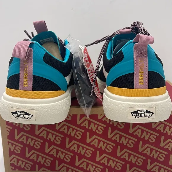 Vans Men’s Black and Blue Shoes Ultrarange ExoPop Color Black/MultiVN0A4U1KBML