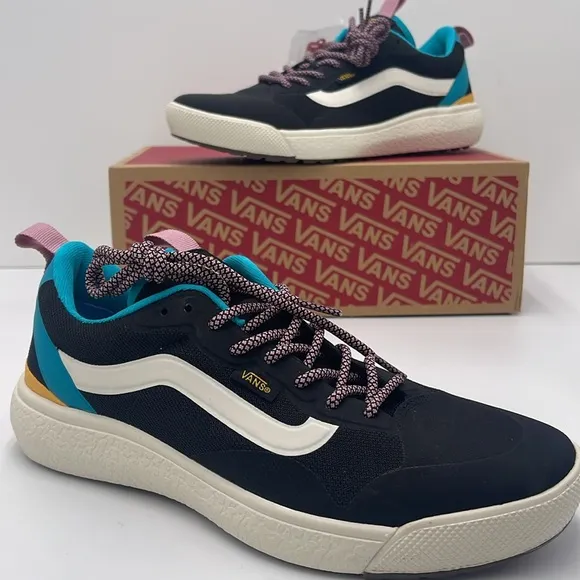 Vans Men’s Black and Blue Shoes Ultrarange ExoPop Color Black/MultiVN0A4U1KBML