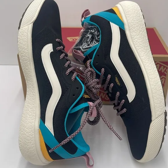 Vans Men’s Black and Blue Shoes Ultrarange ExoPop Color Black/MultiVN0A4U1KBML