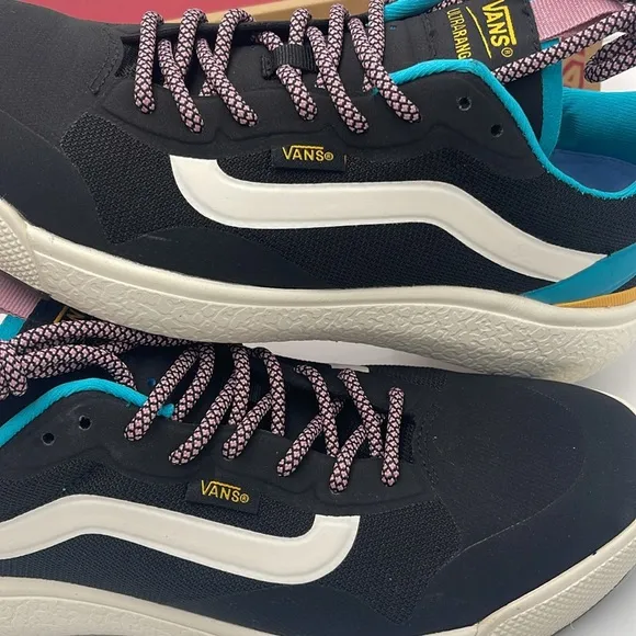 Vans Men’s Black and Blue Shoes Ultrarange ExoPop Color Black/MultiVN0A4U1KBML
