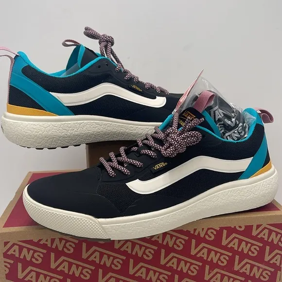 Vans Men’s Black and Blue Shoes Ultrarange ExoPop Color Black/MultiVN0A4U1KBML