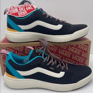 Vans Men’s Black and Blue Shoes Ultrarange ExoPop Color Black/MultiVN0A4U1KBML