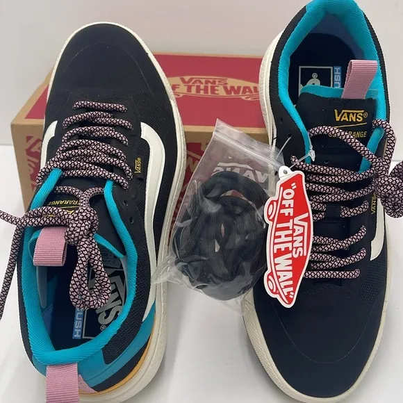 Vans Men’s Black and Blue Shoes Ultrarange ExoPop Color Black/MultiVN0A4U1KBML